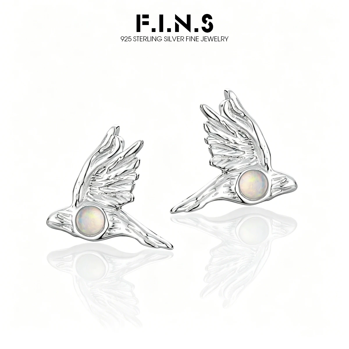 F.I.N.S Original Flying Bird Opal S925 Sterling Silver Stud Earrings Uneven Small Bird-Shaped Piercing Ear Studs Fine Jewelry
F.I.N.S Original Flying Bird Opal S925 Sterling Silver Stud Earrings Uneven Small Bird-Shaped Piercing Ear Studs Fine Jewelry
