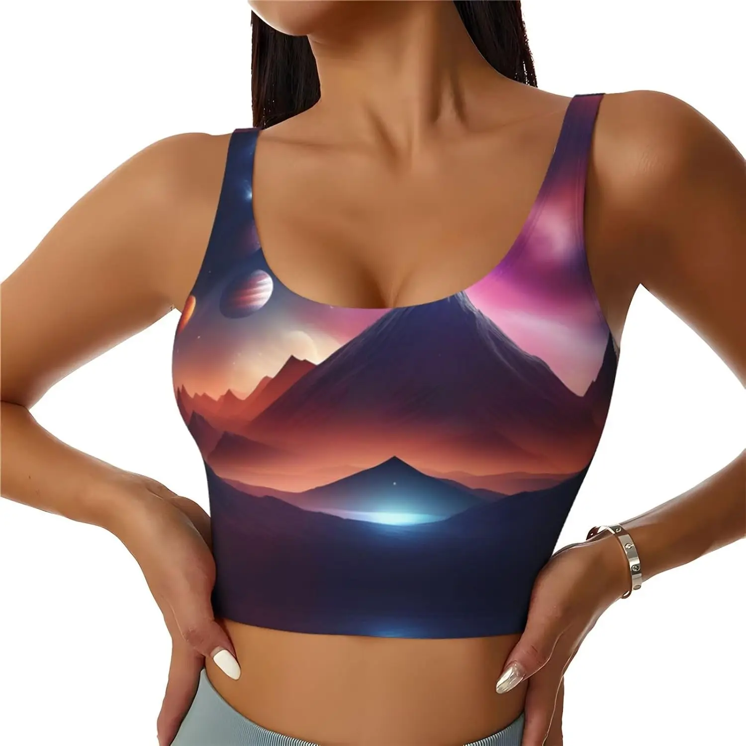 Galaxy space art Printed Women's Sports Vest for Yoga Workout Fitness - Casual Sleeveless for Athletic Girls, Black, Medium
Galaxy space art Printed Women's Sports Vest for Yoga Workout Fitness - Casual Sleeveless for Athletic Girls, Black, Medium