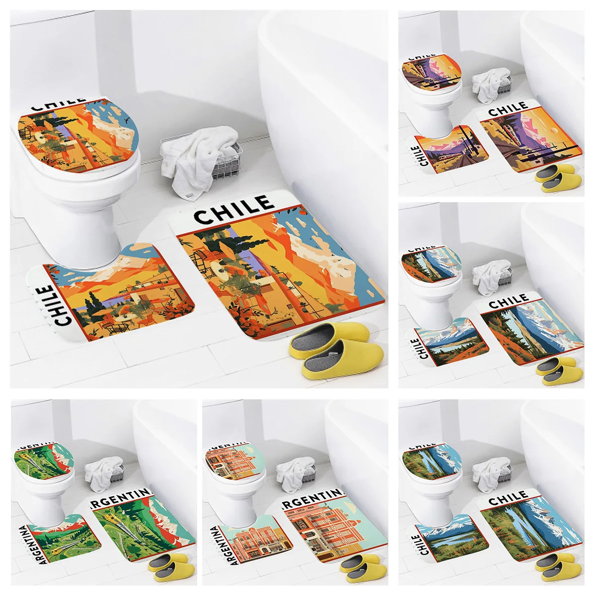 American Retro Bathroom Non-Slip Mat Toilet Cushion Cover Combination Non-Slip Mat Toilet Bathroom Decoration three-piece set
American Retro Bathroom Non-Slip Mat Toilet Cushion Cover Combination Non-Slip Mat Toilet Bathroom Decoration three-piece set