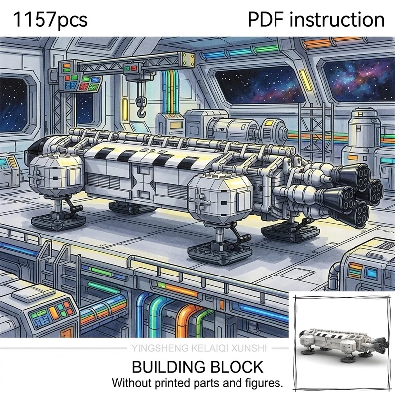 MOC Space 1999 Eagle Transporter Spaceship Building Blocks Classic Sci-Fi Aircraft Bricks Adult Collector Toy Display Model
MOC Space 1999 Eagle Transporter Spaceship Building Blocks Classic Sci-Fi Aircraft Bricks Adult Collector Toy Display Model