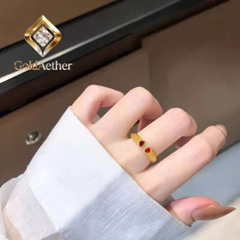 GoldNouveau Heart to Heart Bangle and Ring Set Women's 24K Gold AU999 - Pure gold heart set, low-key luxury, for office days
GoldNouveau Heart to Heart Bangle and Ring Set Women's 24K Gold AU999 - Pure gold heart set, low-key luxury, for office days