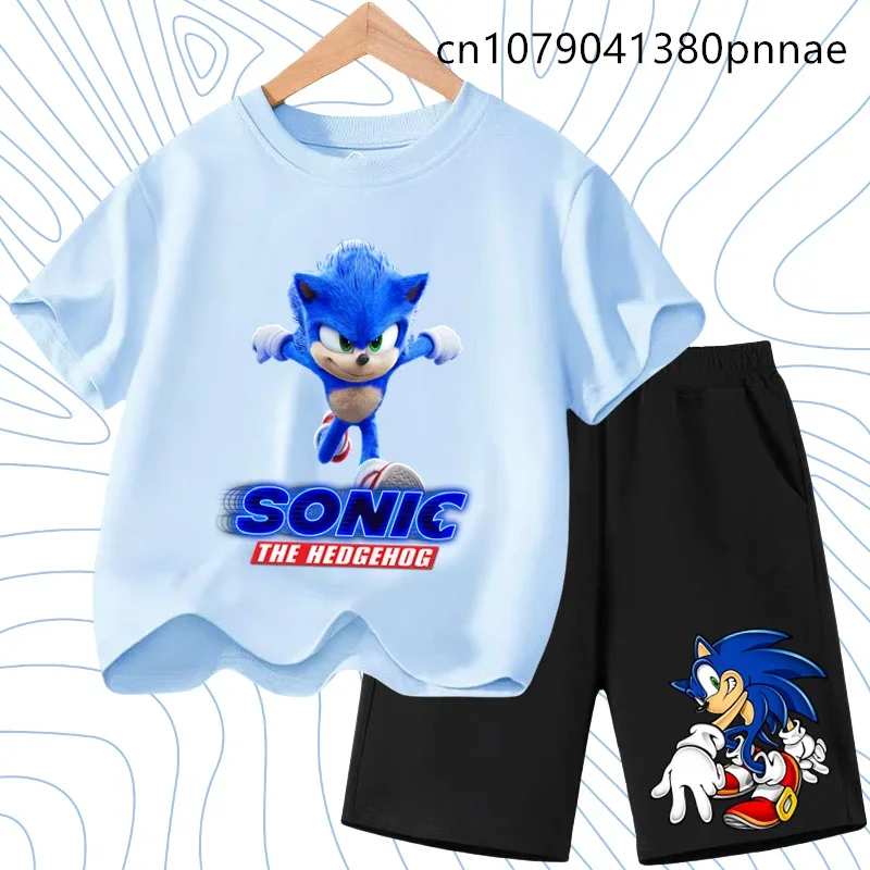 Hot Kawaii Cartoon Printed Short Sleeves Boys Girls Casual Tracksuit Summer Children Clothes New Sonics Kids T-Shirts Shorts Set
Hot Kawaii Cartoon Printed Short Sleeves Boys Girls Casual Tracksuit Summer Children Clothes New Sonics Kids T-Shirts Shorts Set