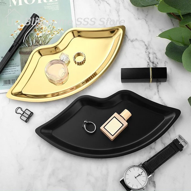 【S】Lip Shaped Jewelry Tray Stainless Steel Metal Tray Female Jewelry Storage Tray Decorative Home Cosmetics for Home Use
【S】Lip Shaped Jewelry Tray Stainless Steel Metal Tray Female Jewelry Storage Tray Decorative Home Cosmetics for Home Use