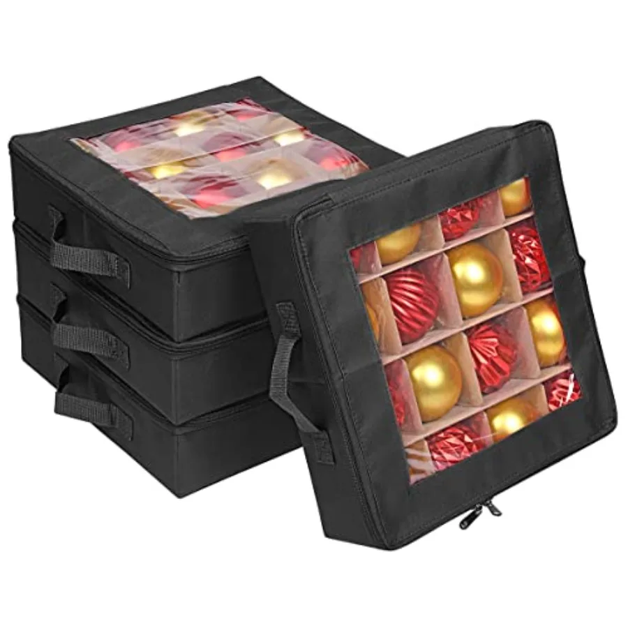 4 Pcs Christmas Ornament Storage Boxes with Dividers 4 Individual Trays Hold 64 Holiday Decoration Balls Durable Ornaments Orga
4 Pcs Christmas Ornament Storage Boxes with Dividers 4 Individual Trays Hold 64 Holiday Decoration Balls Durable Ornaments Orga