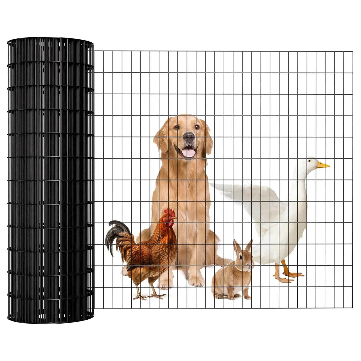 Welded Wire Fence 36inx50ft, 16GA, Mesh Size 2"x3", Black PVC Coated for Garden and Yard
Welded Wire Fence 36inx50ft, 16GA, Mesh Size 2"x3", Black PVC Coated for Garden and Yard