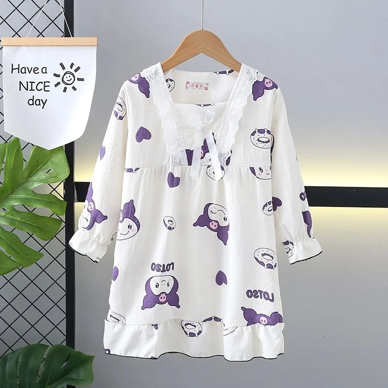 Children Anime Kawaii Sanrio Long Sleeve Skirt Pajamas Girls Cute Spring Autumn Princess Nightdress Clothes Lovely Gifts Toys
Children Anime Kawaii Sanrio Long Sleeve Skirt Pajamas Girls Cute Spring Autumn Princess Nightdress Clothes Lovely Gifts Toys