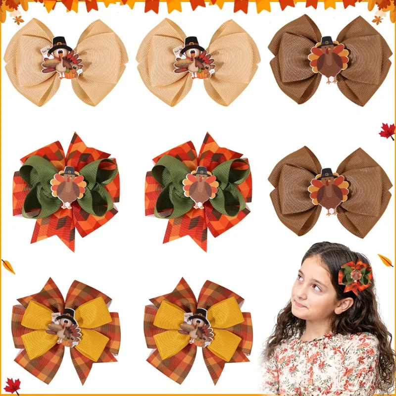 2Pcs Autumn Brown Yellow Grid Bow Hair Clip Turkey Decoration Children's Headwear Autumn Countryside Style Girl Side Clip
2Pcs Autumn Brown Yellow Grid Bow Hair Clip Turkey Decoration Children's Headwear Autumn Countryside Style Girl Side Clip