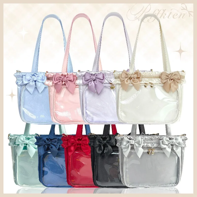 Мягкая пушистая сумка с муссом Ita, кружевная сумка через плечо с бантом, женская сумка через плечо Ita, аниме, сумка для демонстрации булавок в стиле Лолиты
Мягкая пушистая сумка с муссом Ita, кружевная сумка через плечо с бантом, женская сумка через плечо Ita, аниме, сумка для демонстрации булавок в стиле Лолиты