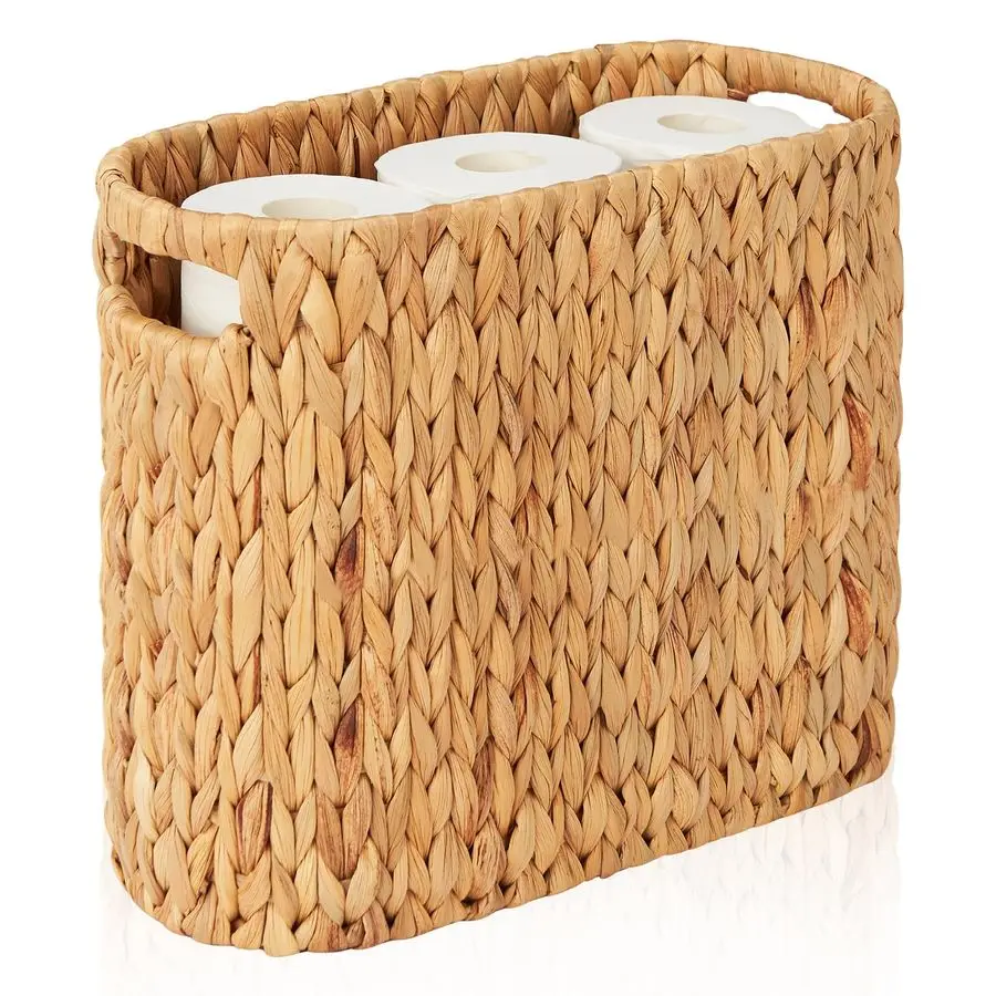 Плетеная корзина для хранения туалетной бумаги с встроенными ручками, подставка для 9 рулонов туалетной бумаги из натурального водяного гиацинта с отсеком для хранения, F
Плетеная корзина для хранения туалетной бумаги с встроенными ручками, подставка для 9 рулонов туалетной бумаги из натурального водяного гиацинта с отсеком для хранения, F