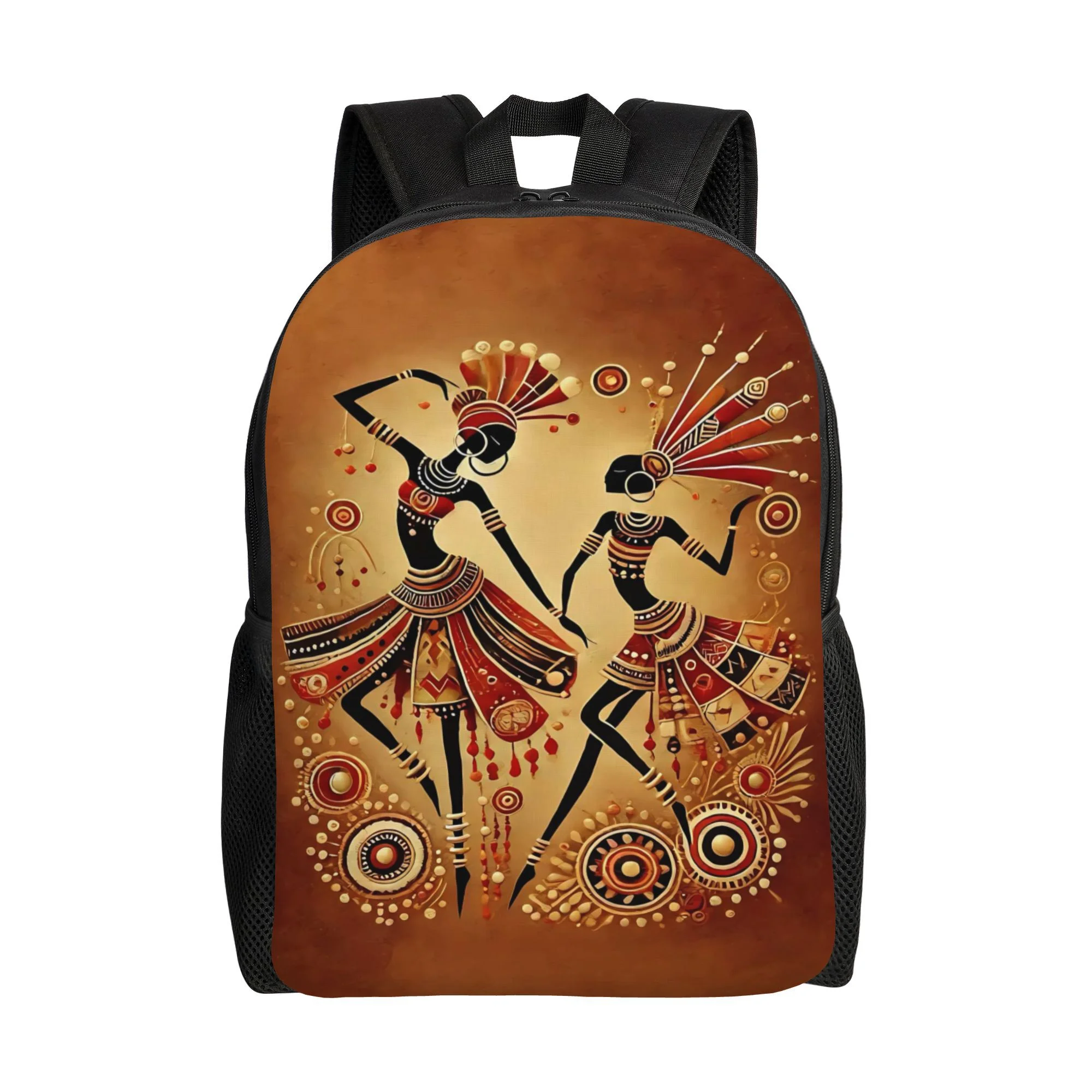 African Tribal Women's Art Backpack - Women's Large Capacity Tribal Print (Marseille/Kenya) Design, Golden Tone
African Tribal Women's Art Backpack - Women's Large Capacity Tribal Print (Marseille/Kenya) Design, Golden Tone
