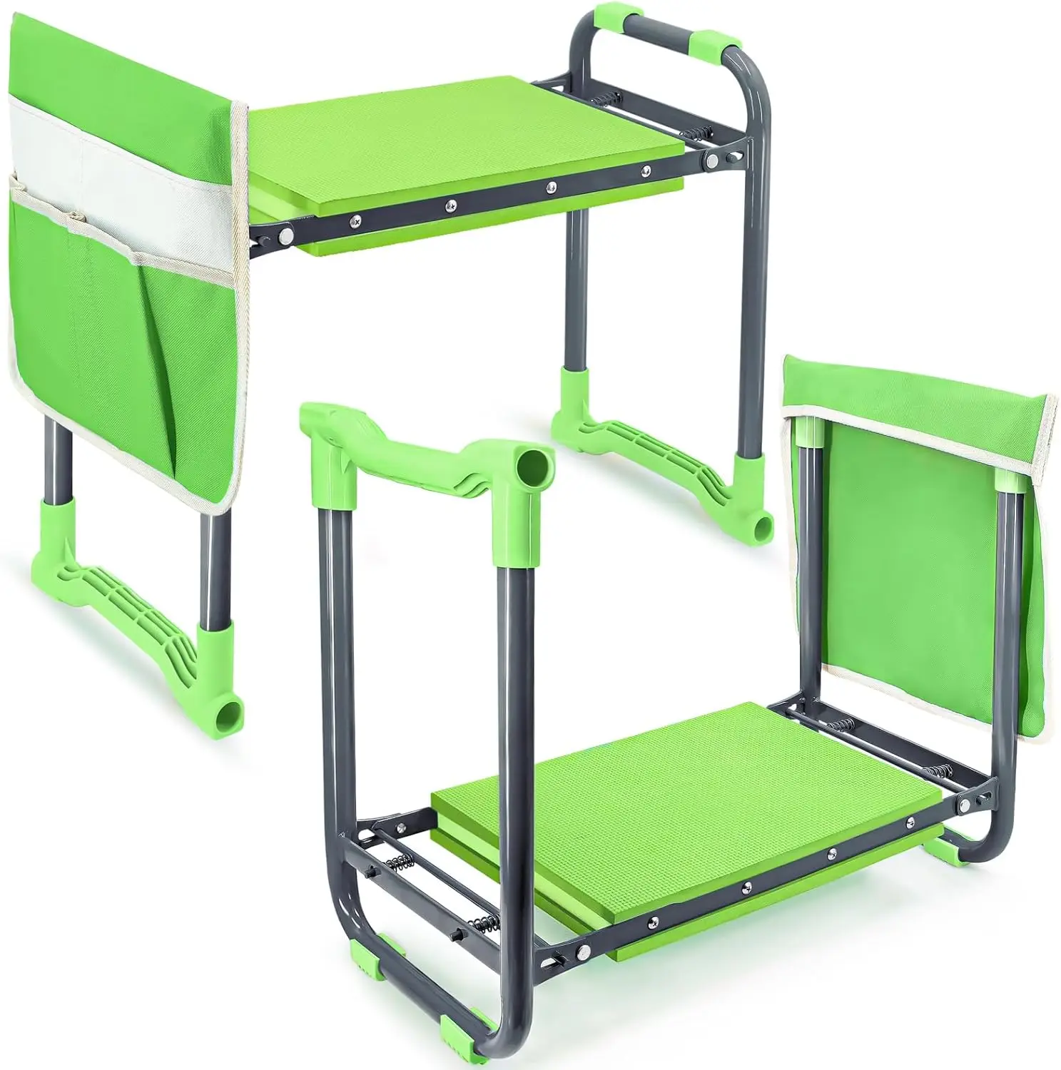 Folding Garden Kneeler and Seat, Heavy Duty 350lbs Capacity, with Tool Bag, Green
Folding Garden Kneeler and Seat, Heavy Duty 350lbs Capacity, with Tool Bag, Green