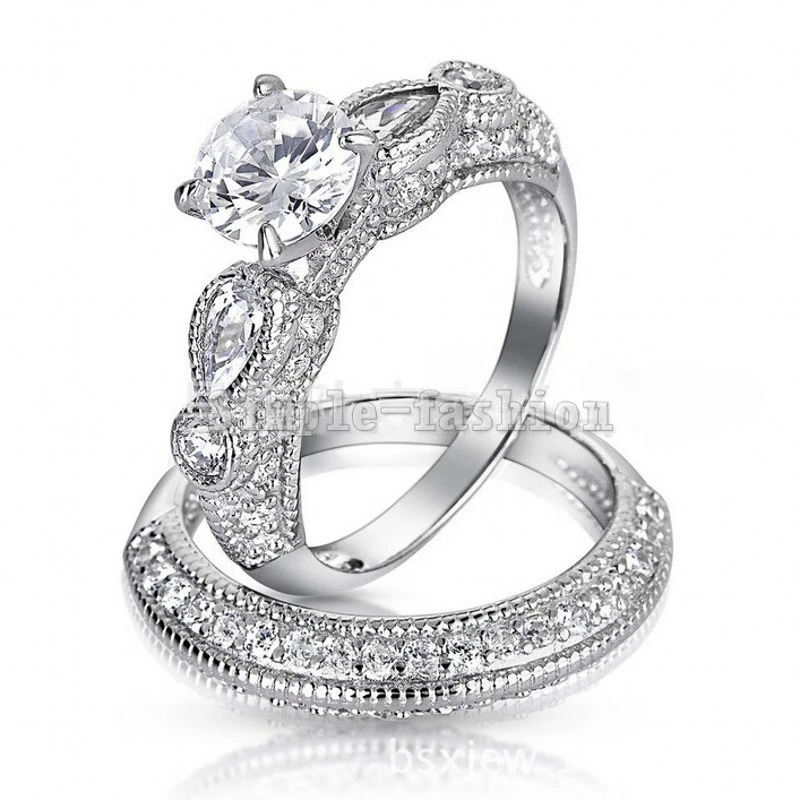 Vintage Lovers Lab Diamond Ring sets 925 sterling silver Jewelry Engagement Wedding band Rings for Women men Party Bijou
Vintage Lovers Lab Diamond Ring sets 925 sterling silver Jewelry Engagement Wedding band Rings for Women men Party Bijou