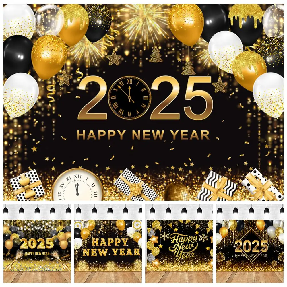 Happy New Year Photography Backdrop Gold Glitter Balloons Fireworks Kids Portrait Family Party Photocall Background Decor Banner
Happy New Year Photography Backdrop Gold Glitter Balloons Fireworks Kids Portrait Family Party Photocall Background Decor Banner