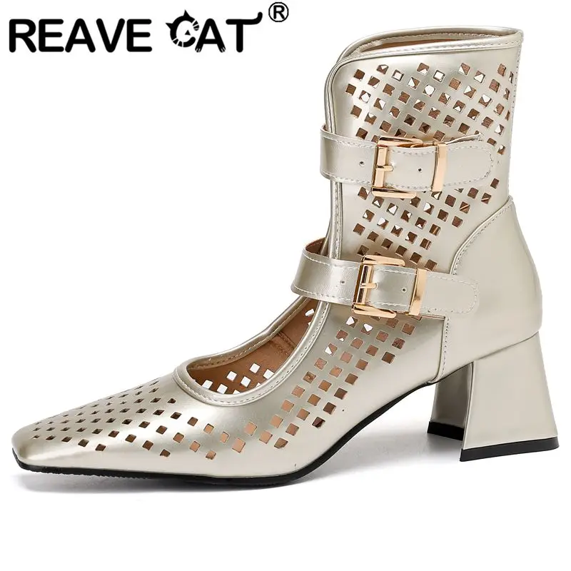 REAVE CAT 2025 Модный дизайн Женские сандалии с квадратным носком на массивном каблуке 6 см с двойной пряжкой и ремешком Дышащие большие размеры 45 46 47 48
REAVE CAT 2025 Модный дизайн Женские сандалии с квадратным носком на массивном каблуке 6 см с двойной пряжкой и ремешком Дышащие большие размеры 45 46 47 48