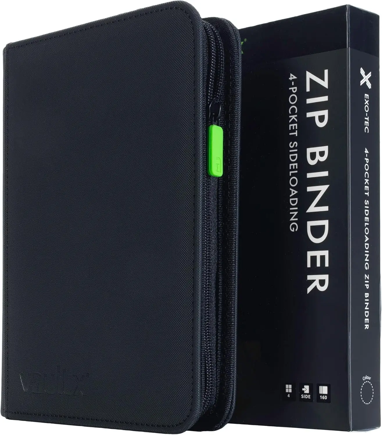 4 Pocket Zip Binder for 160 Cards, Exo-Tec Material, 20 Side-Loading Pages, Black Card Album
4 Pocket Zip Binder for 160 Cards, Exo-Tec Material, 20 Side-Loading Pages, Black Card Album
