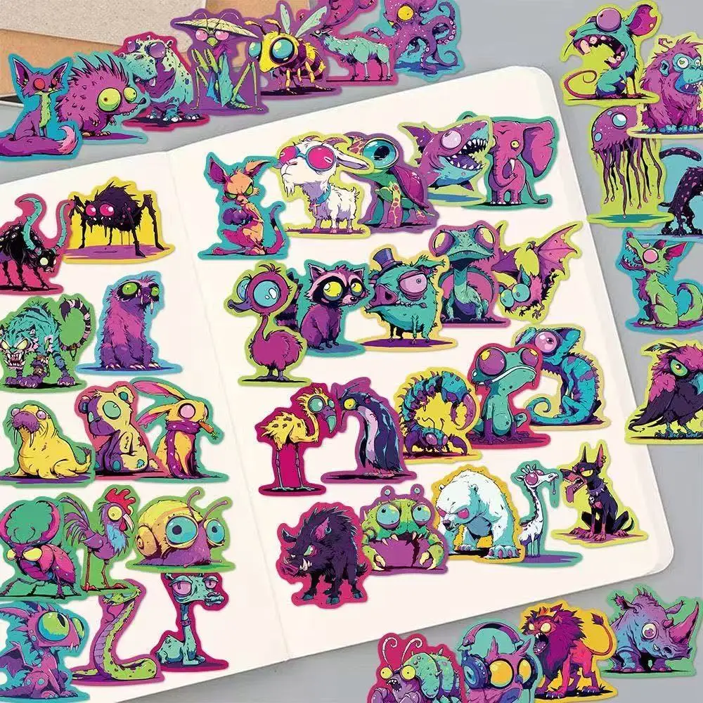 50Pcs Psychedelic Weird Monster Animal Stickers Neon Cartoon Creature Decals Ins Journal DIY Luggage Waterproof Decor Labels
50Pcs Psychedelic Weird Monster Animal Stickers Neon Cartoon Creature Decals Ins Journal DIY Luggage Waterproof Decor Labels