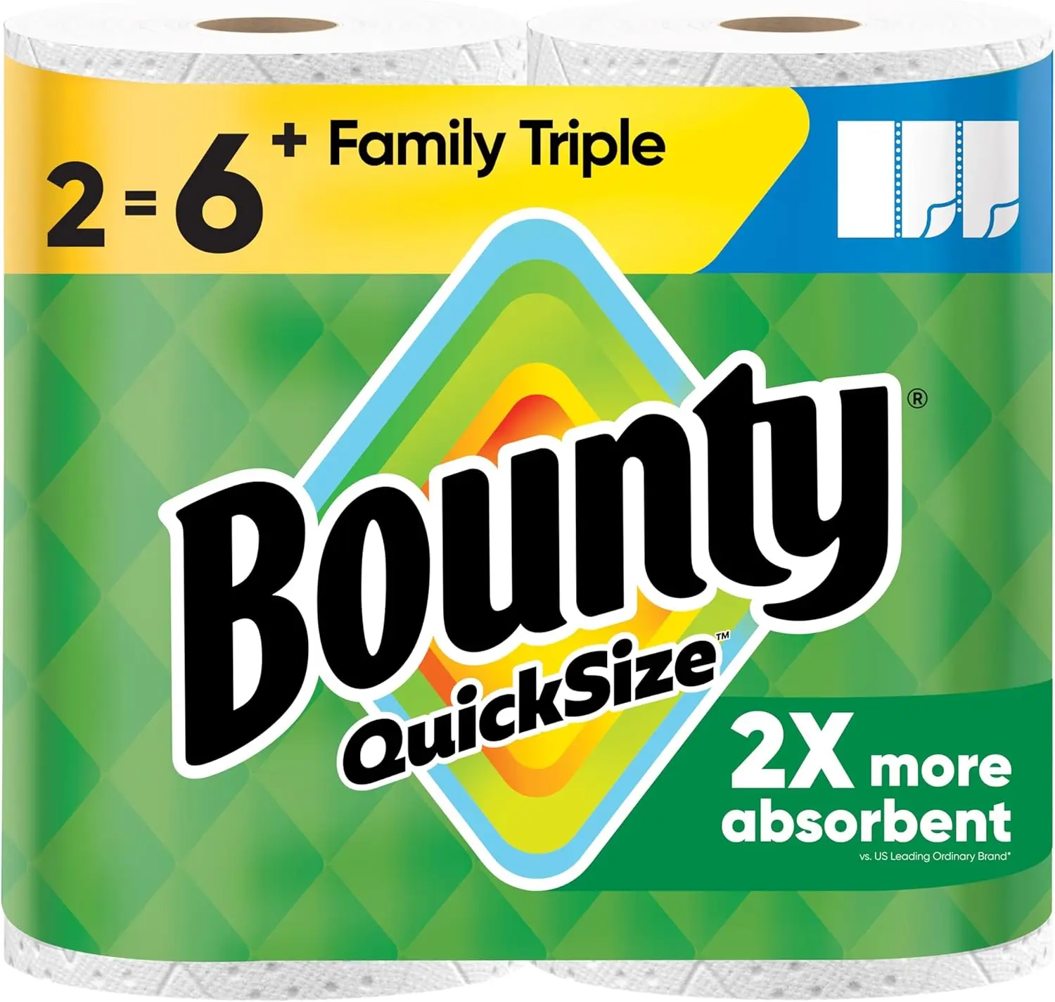 Paper Towels Quick Size, White, 2 Family Triple Rolls = 6+ Regular Rolls
Paper Towels Quick Size, White, 2 Family Triple Rolls = 6+ Regular Rolls