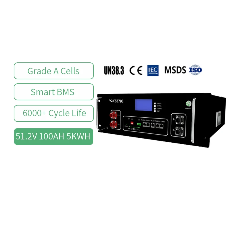 Kseng 51.2v 100ah Lithium Ion Battery Rack-mounted 5kw 10kw 20kw 30kw Solar Systems 48v 100ah Lifepo4 Battery Pack
Kseng 51.2v 100ah Lithium Ion Battery Rack-mounted 5kw 10kw 20kw 30kw Solar Systems 48v 100ah Lifepo4 Battery Pack