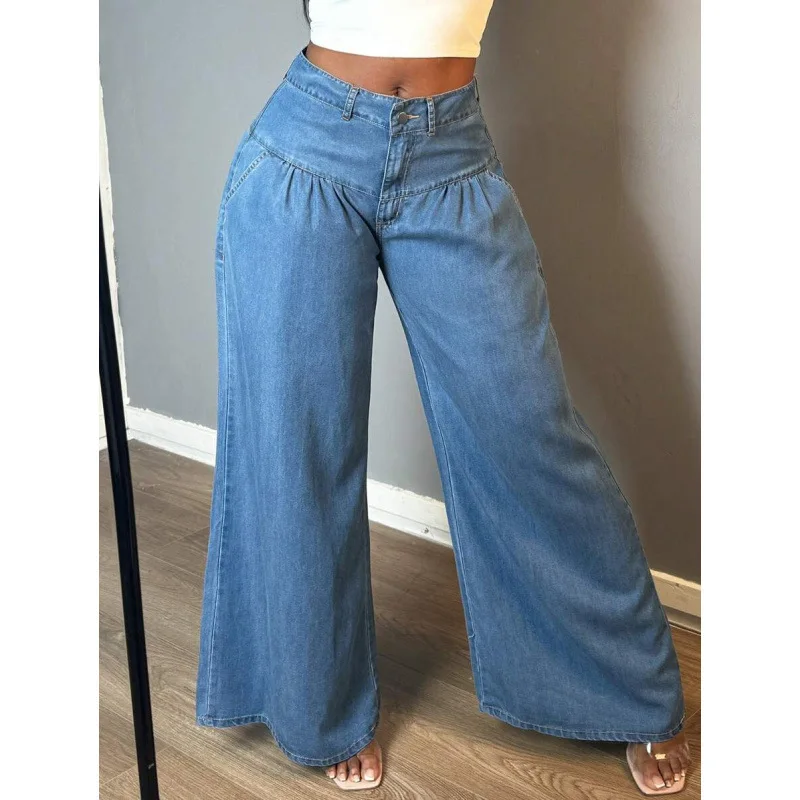 Wide Leg Flared Jeans C 96756 Loose Fit Casual Pants for Women Spring 2026 Neutral Style Other Material 100% Casual Trousers
Wide Leg Flared Jeans C 96756 Loose Fit Casual Pants for Women Spring 2026 Neutral Style Other Material 100% Casual Trousers