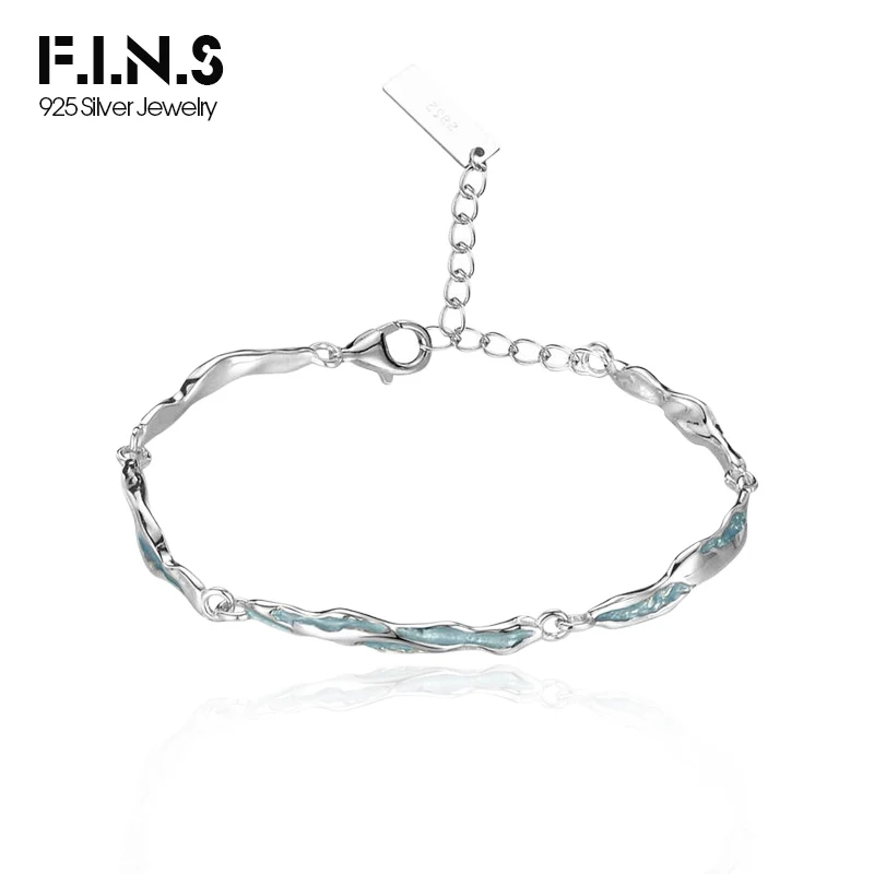 Изысканный браслет F.I.N.S из стерлингового серебра S925 с синей эмалью, женские нестандартные регулируемые браслеты, изящные украшения в стиле панк
Изысканный браслет F.I.N.S из стерлингового серебра S925 с синей эмалью, женские нестандартные регулируемые браслеты, изящные украшения в стиле панк