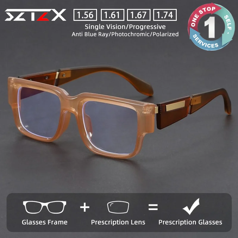 SZTZX Classic Vintage Everyday Wear Durable Prescription Glasses Men Anti Blue Light Myopia Eyewear Progressive Reading Glasses
SZTZX Classic Vintage Everyday Wear Durable Prescription Glasses Men Anti Blue Light Myopia Eyewear Progressive Reading Glasses
