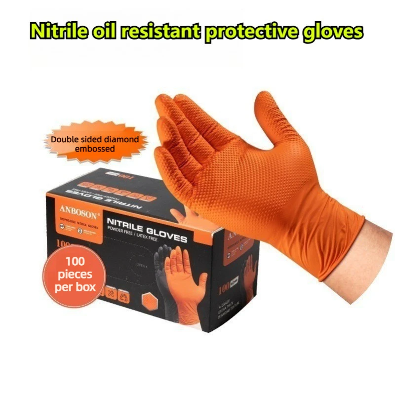 Nitrile Oil-resistant Protective Gloves with Double-sided Diamond Embossing Suitable for Industrial and Household Use
Nitrile Oil-resistant Protective Gloves with Double-sided Diamond Embossing Suitable for Industrial and Household Use