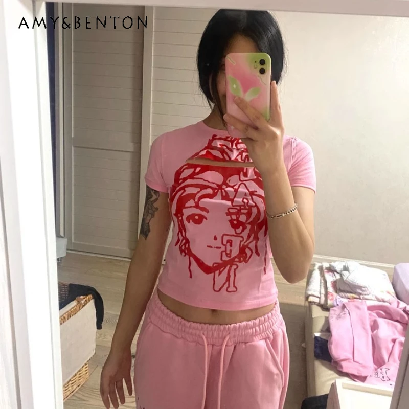 2025 Japanese Original Spring and Summer Cute Print Split Design Spice Girl Y2K Crew Neck Short-sleeved T-shirt Top For Women
2025 Japanese Original Spring and Summer Cute Print Split Design Spice Girl Y2K Crew Neck Short-sleeved T-shirt Top For Women