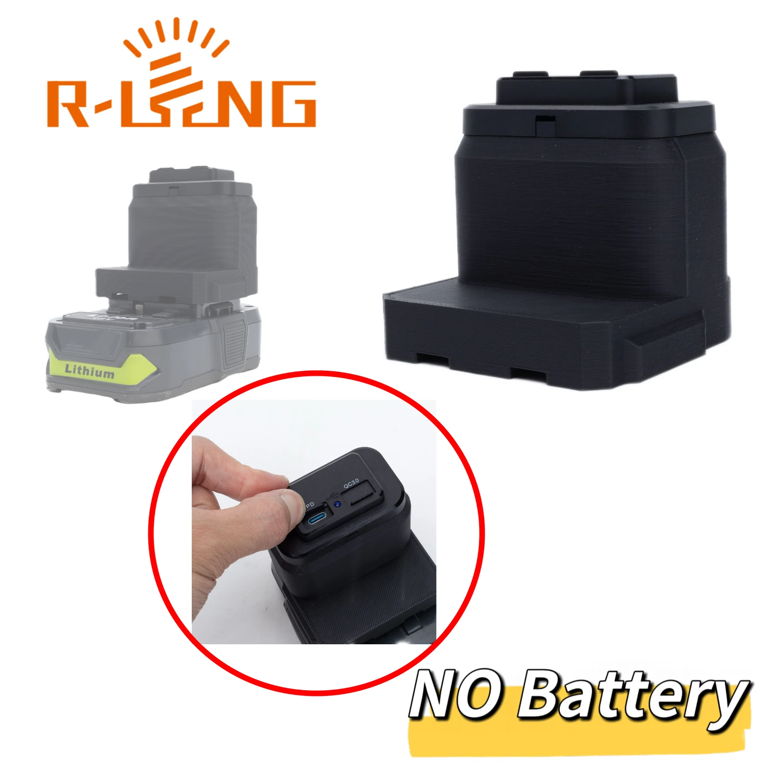 Mobile Phone /Tool Potable Power Bank For Ryobi 18V ONE+ Li-ion Battery Adapter Uses USB And Type-C Interface For Fast Charger
Mobile Phone /Tool Potable Power Bank For Ryobi 18V ONE+ Li-ion Battery Adapter Uses USB And Type-C Interface For Fast Charger