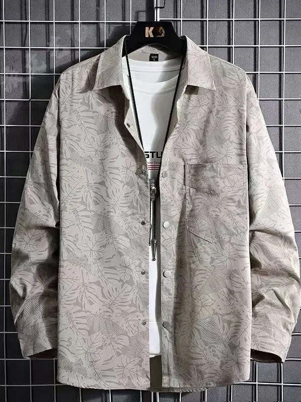 Men's fiti Long Sve Loose Fit Casual irt Spring Autumn Polyester Fiber Dyeing Trendy Outerwear Faionable Coat
Men's fiti Long Sve Loose Fit Casual irt Spring Autumn Polyester Fiber Dyeing Trendy Outerwear Faionable Coat