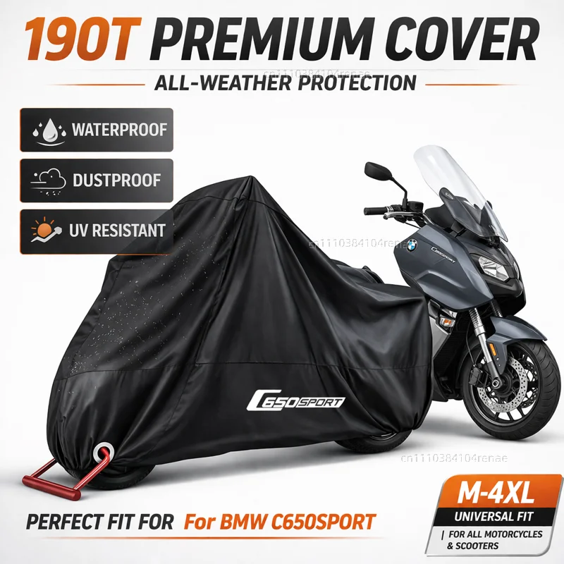 For BMW C650 SPORT C650GT C 650 GT 2012-2020 190T Scooter Cover Waterproof Dustproof UV Protection All Season
For BMW C650 SPORT C650GT C 650 GT 2012-2020 190T Scooter Cover Waterproof Dustproof UV Protection All Season