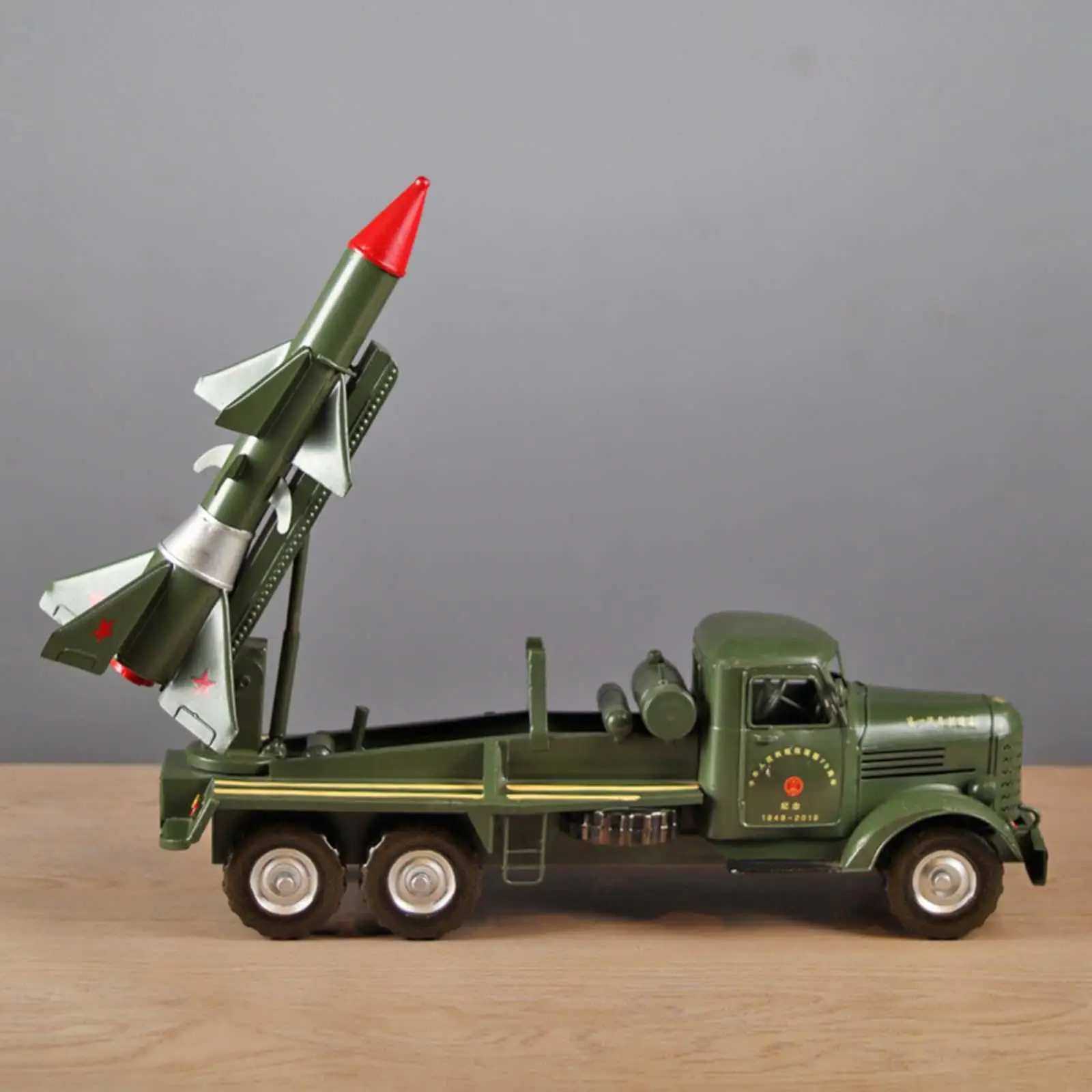 Dongfeng Missile Carrier Vehicle Model Toy 21.2x6.6x11inch for Living Room Sturdy Multifunctional Metal Iron Desktop Ornament
Dongfeng Missile Carrier Vehicle Model Toy 21.2x6.6x11inch for Living Room Sturdy Multifunctional Metal Iron Desktop Ornament
