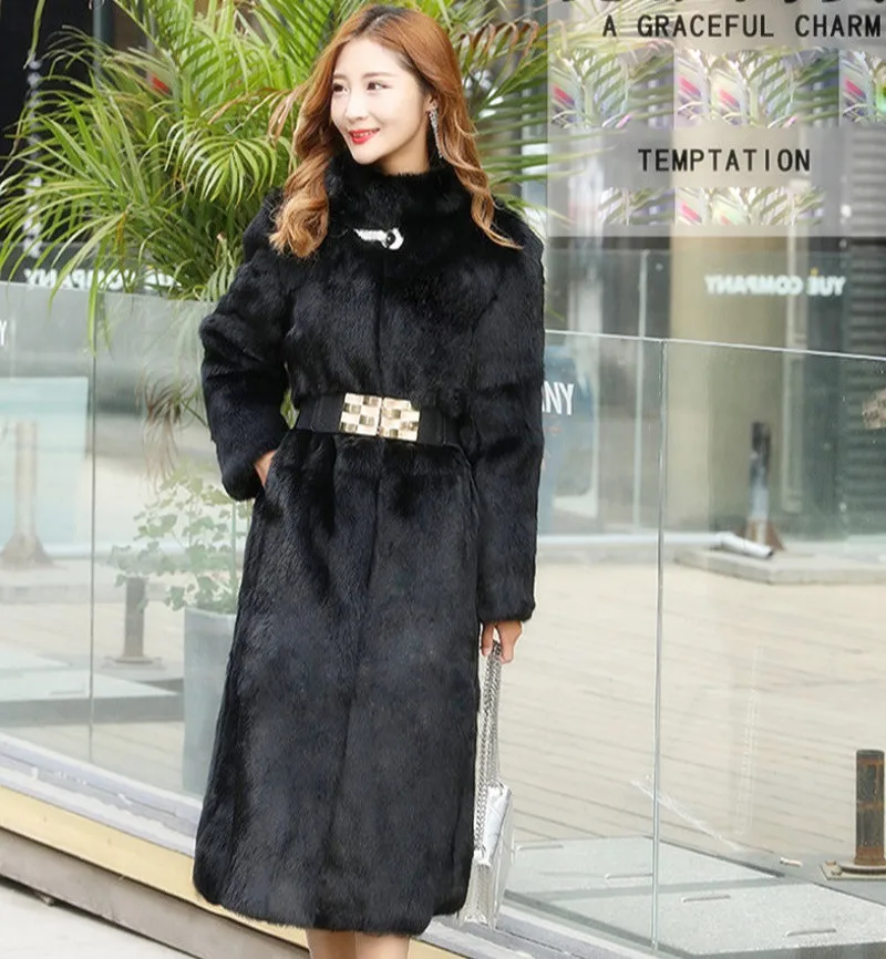 Whole Skin Real Natural Rabbit Fur Trench Coat For Women Fashion Slimming Winter Fur Integration Overcoat Luxury Long Jacket
Whole Skin Real Natural Rabbit Fur Trench Coat For Women Fashion Slimming Winter Fur Integration Overcoat Luxury Long Jacket