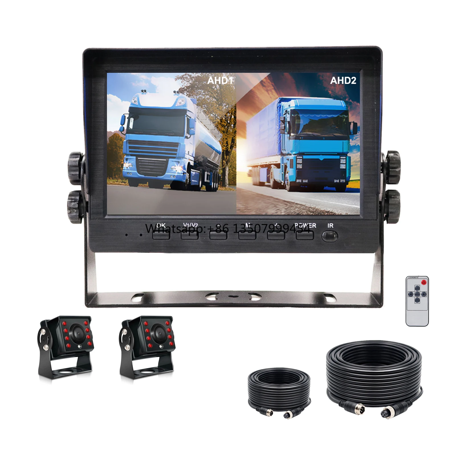 7 Inch IPS Screen AHD DVR Monitor 12-36V 2pcs AHD 1080P Backup Reverse Camera Waterproof Night View for Truck Rv 1-Year Warranty
7 Inch IPS Screen AHD DVR Monitor 12-36V 2pcs AHD 1080P Backup Reverse Camera Waterproof Night View for Truck Rv 1-Year Warranty