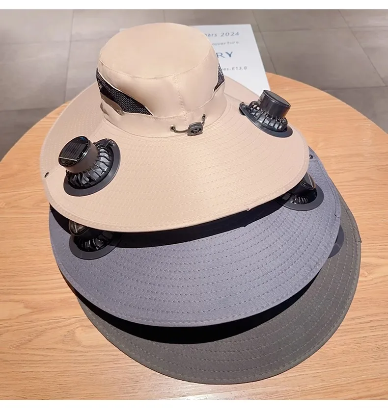 2025 New Wide Brim Solar Fan Hat Outdoor Sun Hat with 2 Solar Fan Fishing Hat Removable & USB Charging Fan Bucket Beach Hat
2025 New Wide Brim Solar Fan Hat Outdoor Sun Hat with 2 Solar Fan Fishing Hat Removable & USB Charging Fan Bucket Beach Hat