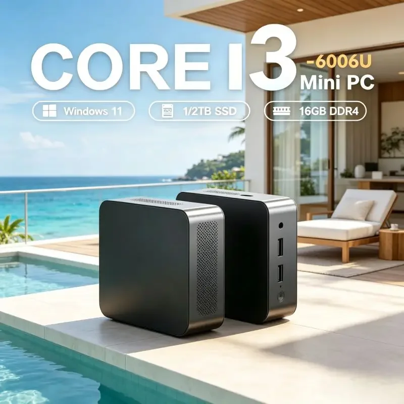Stable Mini PC Core I3-6006U, Win11 ,16GB SSD,WiFi6 and 4K Output, Compact Design Fits Perfectly for Daily Home and Office
Stable Mini PC Core I3-6006U, Win11 ,16GB SSD,WiFi6 and 4K Output, Compact Design Fits Perfectly for Daily Home and Office