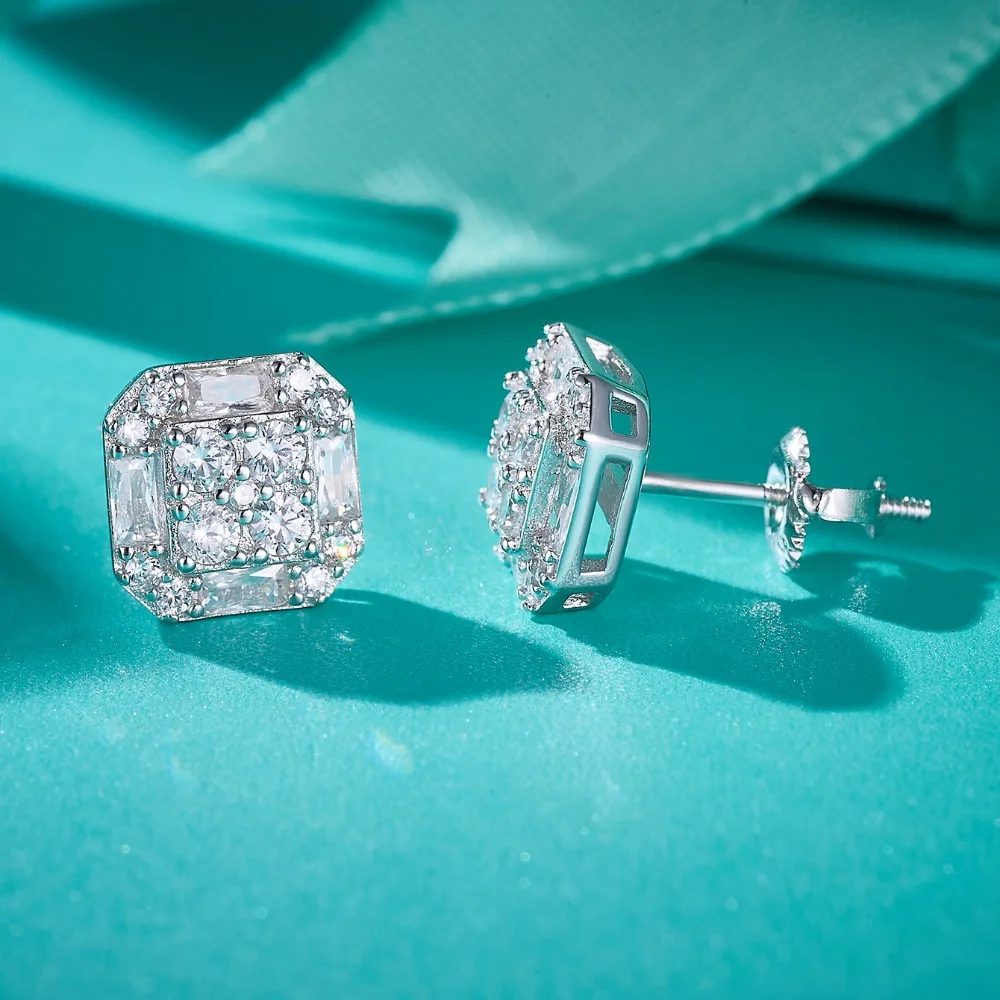 Geometric Moissanite Stud Earrings For Women Luxury Jewelry Original 925 Sterling Wedding Party Earring Gift
Geometric Moissanite Stud Earrings For Women Luxury Jewelry Original 925 Sterling Wedding Party Earring Gift