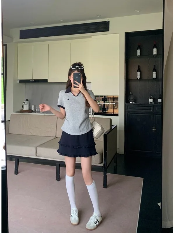 plus Size Korean Style Summer New Design Color Block Short Sleeve Top High Waist Lace Half Skirt Set Fashionable plus Size Ou...
plus Size Korean Style Summer New Design Color Block Short Sleeve Top High Waist Lace Half Skirt Set Fashionable plus Size Ou...