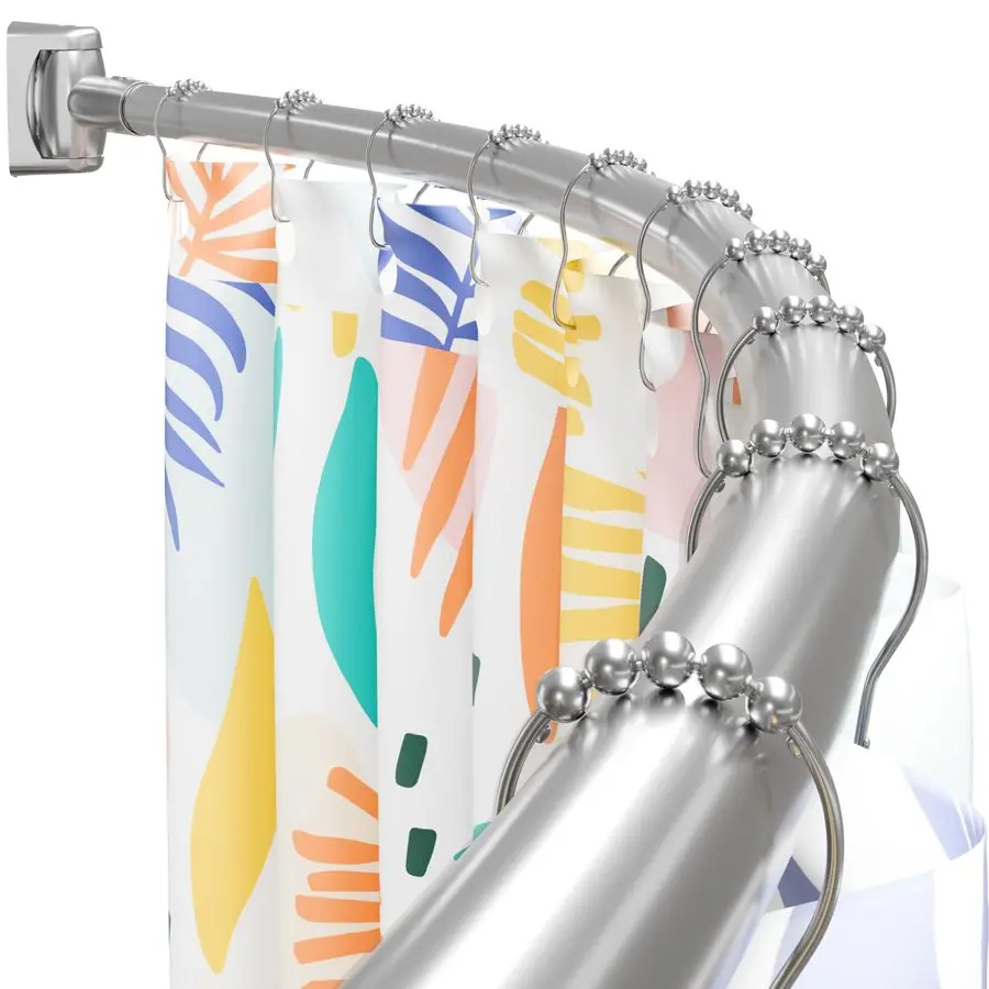Curved Shower Curtain Rod, Need to Drill, 3576 inches Adjustable Curved Shower Rod Rustproof Shower Rod Round Shower Curtain Rod
Curved Shower Curtain Rod, Need to Drill, 3576 inches Adjustable Curved Shower Rod Rustproof Shower Rod Round Shower Curtain Rod