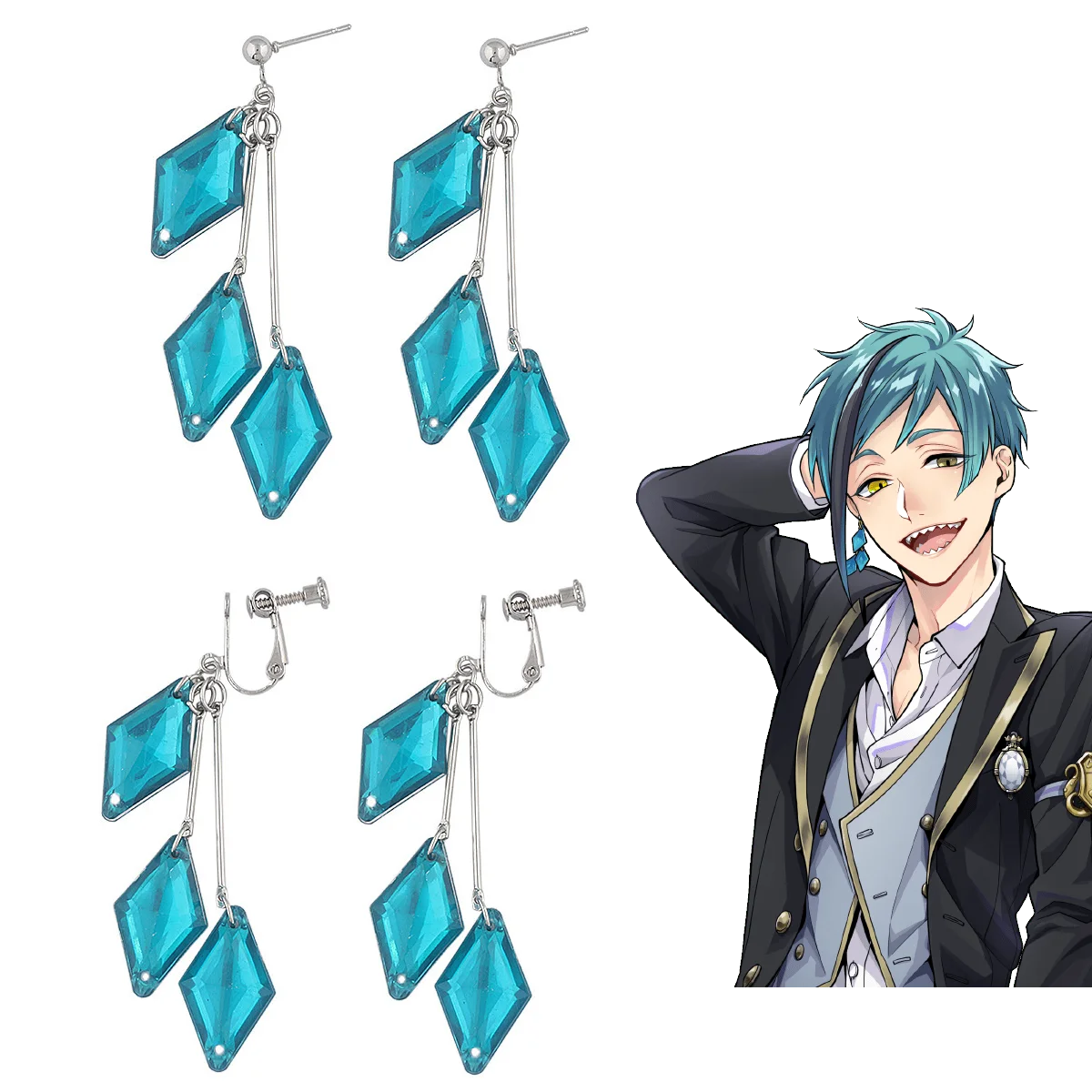 Ювелирные украшения для косплея на Хэллоуин: серьги-клипсы с подвесками в стиле Twisted Wonderland и Русалочки Флойд Лич
Ювелирные украшения для косплея на Хэллоуин: серьги-клипсы с подвесками в стиле Twisted Wonderland и Русалочки Флойд Лич