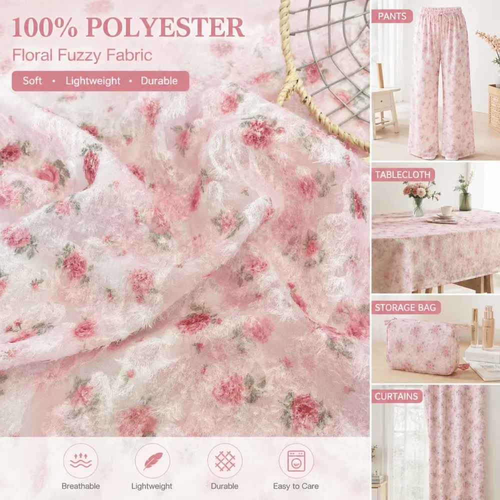 145x50cm Pink Watercolor Rose Jacquard Plush Chiffon Fabric Diy Summer Dress Shirt Printed Handmade Summer Dress Material
145x50cm Pink Watercolor Rose Jacquard Plush Chiffon Fabric Diy Summer Dress Shirt Printed Handmade Summer Dress Material