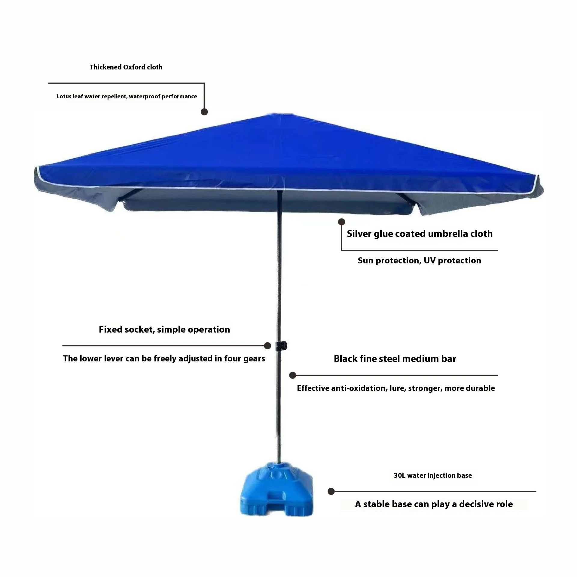 Wholesale Outdoor Commercial Large Advertising UV Protection Umbrella Square Sun Shelter Black Silver Rubber-for Outdoor
Wholesale Outdoor Commercial Large Advertising UV Protection Umbrella Square Sun Shelter Black Silver Rubber-for Outdoor