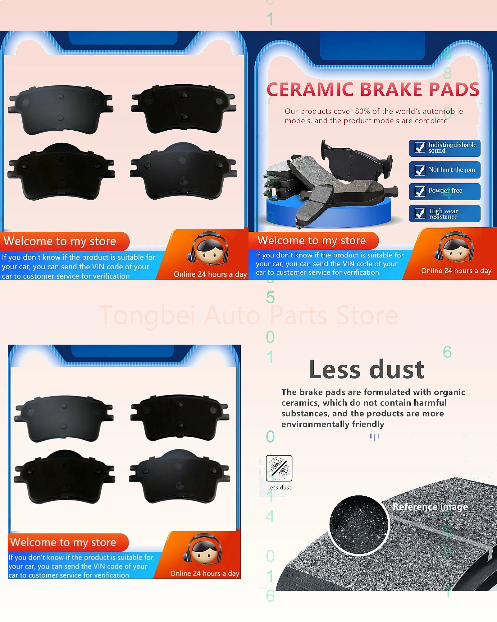 Rear Brake Pad 03032 for Jetta VA3 2019- 1.5L Auto Parts High Quality Brake Pad
Rear Brake Pad 03032 for Jetta VA3 2019- 1.5L Auto Parts High Quality Brake Pad