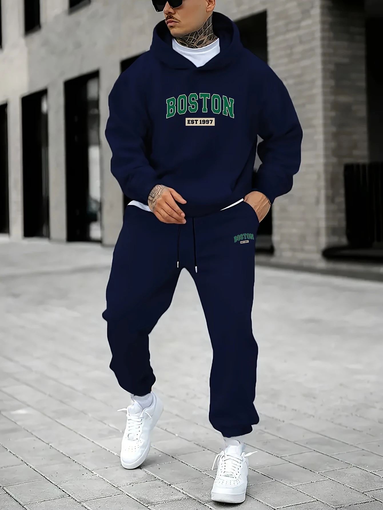 New Men's Letter Pattern Printed Casual Hoodie & Drawstring Sweatpants for Autumn and Winter Warm Suit
New Men's Letter Pattern Printed Casual Hoodie & Drawstring Sweatpants for Autumn and Winter Warm Suit