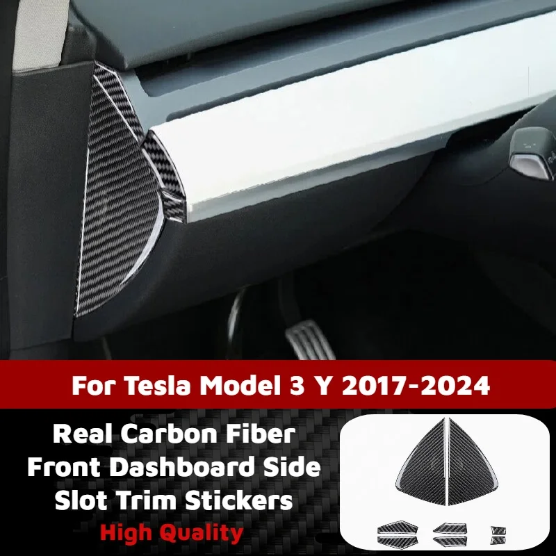 Real Carbon Fiber Front Dashboard Side Slot Trim Stickers for Tesla Model 3 Y 2017-2024 Sport Interior Decor Upgrade Accessories
Real Carbon Fiber Front Dashboard Side Slot Trim Stickers for Tesla Model 3 Y 2017-2024 Sport Interior Decor Upgrade Accessories