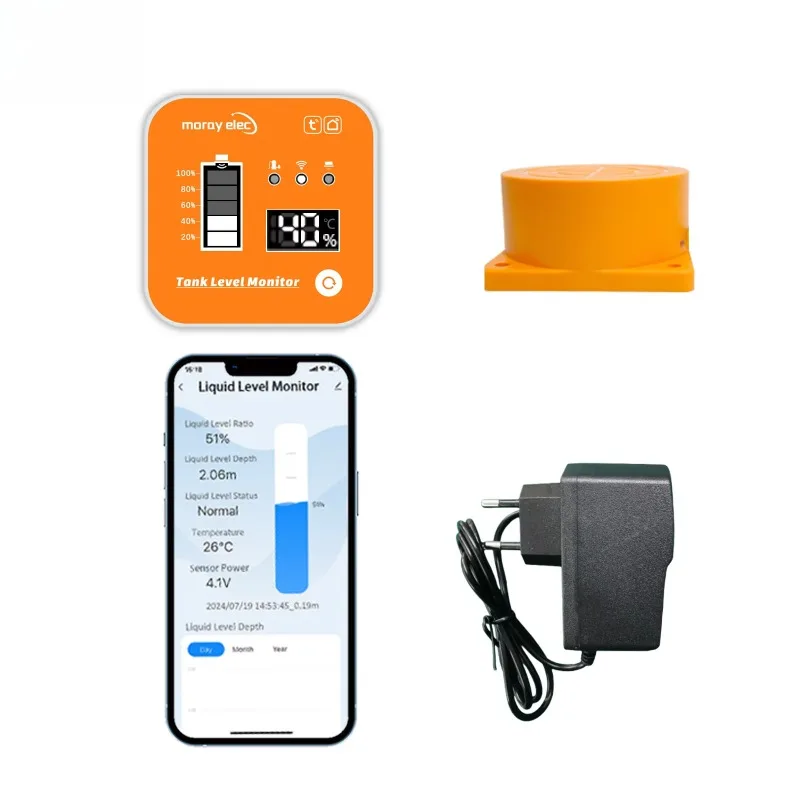 Smart Home Ultrasonic Level Sensor Monitoring Remote Tank Level Measuring Instruments For Liquid