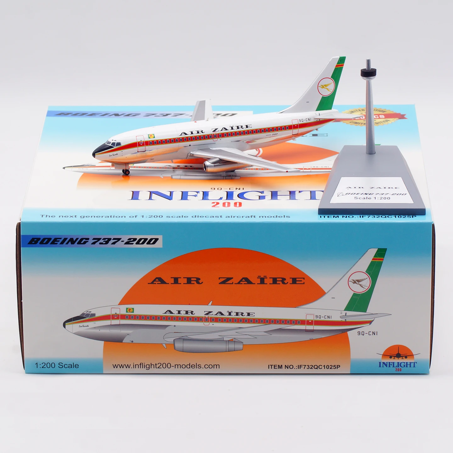 IF732QC1025P Коллекционный самолет из сплава в подарок, INFLIGHT 1:200 Air Zaire Boeing B737-200, литая под давлением модель самолета 9Q-CNI с подставкой
IF732QC1025P Коллекционный самолет из сплава в подарок, INFLIGHT 1:200 Air Zaire Boeing B737-200, литая под давлением модель самолета 9Q-CNI с подставкой