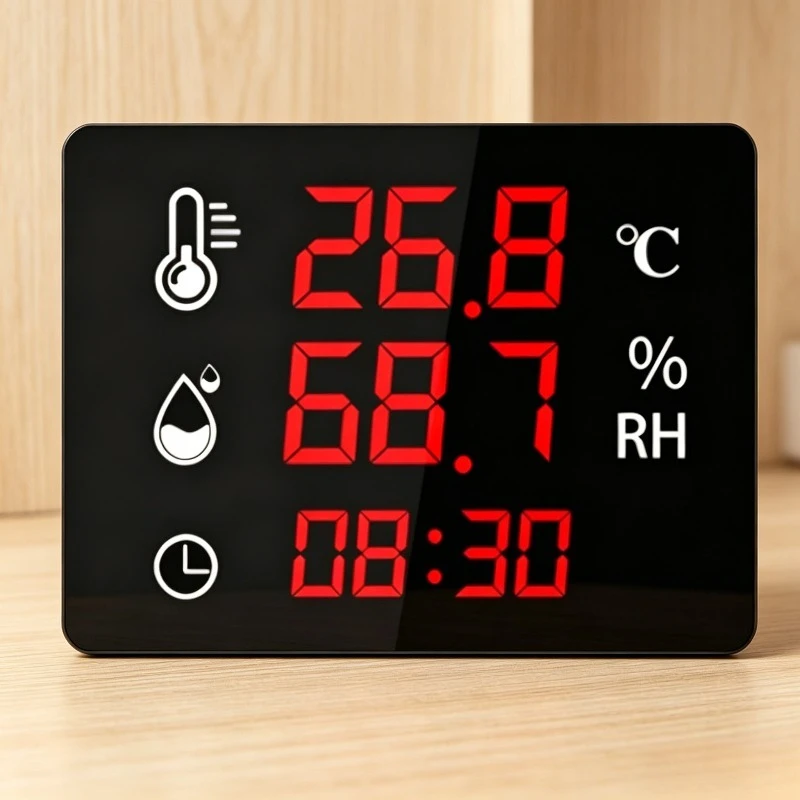 High Precision Multifunction Digital Temperature Humidity Thermometer Clock Dual Display LED Screen LX915 A49T
High Precision Multifunction Digital Temperature Humidity Thermometer Clock Dual Display LED Screen LX915 A49T