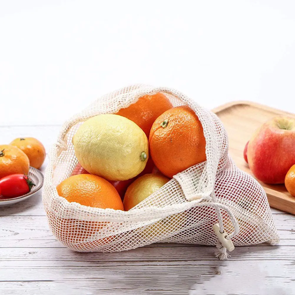 3pcs Reusable Cotton Mesh Bags for Fruits Vegetables Grocery Beige 3 Sizes Breathable Fold Strong Capacity Food Storage Kitchen
3pcs Reusable Cotton Mesh Bags for Fruits Vegetables Grocery Beige 3 Sizes Breathable Fold Strong Capacity Food Storage Kitchen