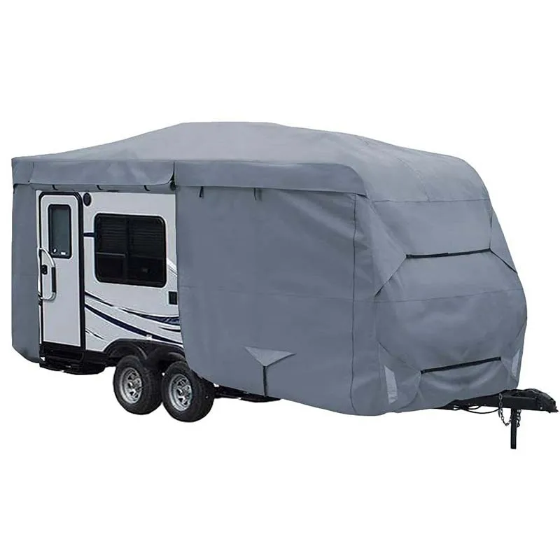 Heavy Duty 5-Layer Travel Trailer Camper RV Cover Windproof Water-Resistant Anti-UV Properties Side-Straps Fits 15' 17'
Heavy Duty 5-Layer Travel Trailer Camper RV Cover Windproof Water-Resistant Anti-UV Properties Side-Straps Fits 15' 17'