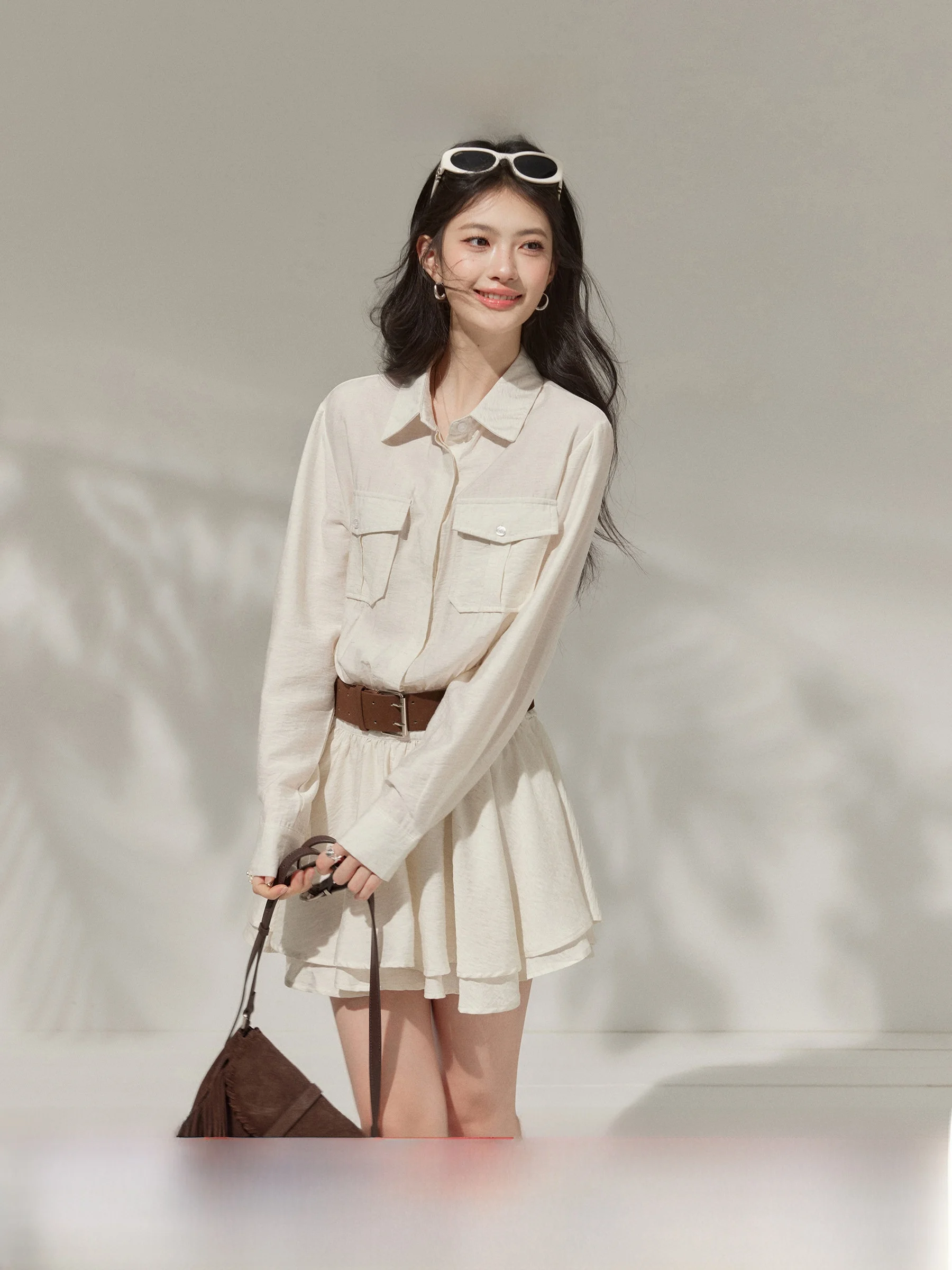 Ouyang Xi Oatmeal Shirt Dress Women's Early Spring Beautiful Waist-Cinching Short Dress Casual Style Long Sleeve
Ouyang Xi Oatmeal Shirt Dress Women's Early Spring Beautiful Waist-Cinching Short Dress Casual Style Long Sleeve